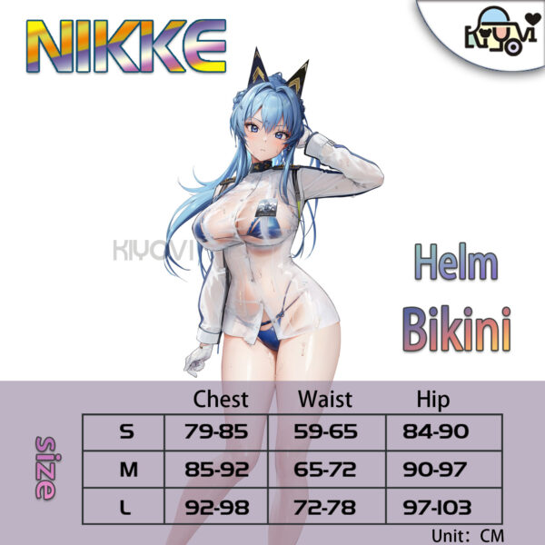 Official 2023 GODDESS OF VICTORY: NIKKE's Helm Anime Swimsuit: Authentic Cosplay Excellence - Image 6