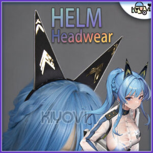 Goddess of Victory: Nikke Helm swimsuit cosplay: transparent outer jacket, bikini set with belt, character headpiece and gloves