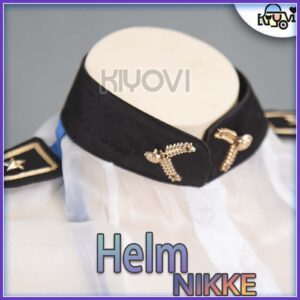 Goddess of Victory: Nikke Helm swimsuit cosplay: transparent outer jacket, bikini set with belt, character headpiece and gloves
