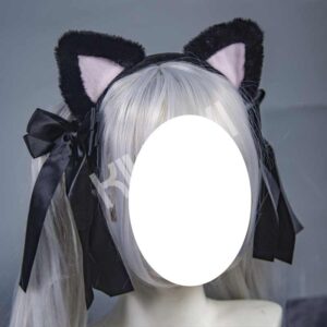 Azur Lane Halloween lolita cosplay outfit with glossy black PU bodysuit