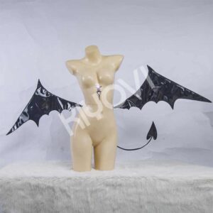 Azur Lane Halloween lolita cosplay outfit with glossy black PU bodysuit