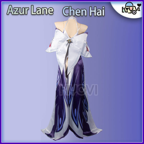 AZURLANE ZHEN HAI Cosplay Outfit – Exquisite Chinese-Inspired Design with Cheongsam Split Skirt and Lace Details - Image 4