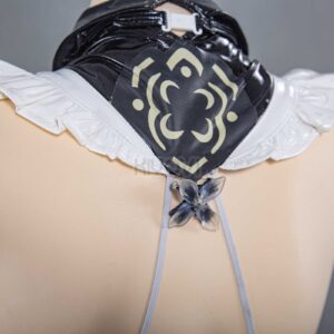 NieR Automata 2B crossover cosplay: Stellar Blade glossy bodysuit, gauze skirt, back bowknot and battle accessories