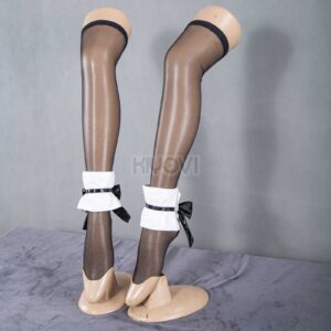 NieR Automata 2B crossover cosplay: Stellar Blade glossy bodysuit, gauze skirt, back bowknot and battle accessories