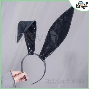NieR Automata 2B bunny cosplay set with PU bodysuit, fluffy tail, and garter straps - @DISHWASHER1910 fan-art costume