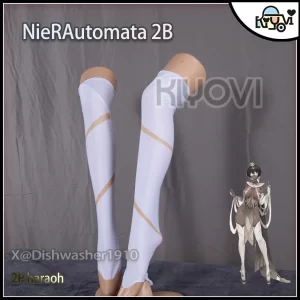 NieR Automata 2B Pharaoh cosplay set with leather corset, detachable collar, and acrylic headpiece - @DISHWASHER1910 fan-art