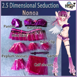The Nonoa cosplay costume, including a TPU bustier and skirt, two headpieces, arm accessories, leg sleeves, and a large wing accessory.